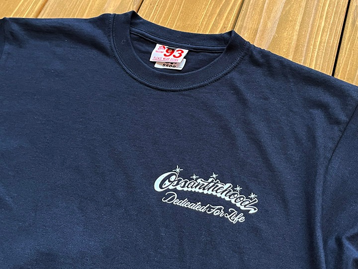 OSSANTHEHOOD 7.2oz heavyweight Tshirt (highjump) / navy