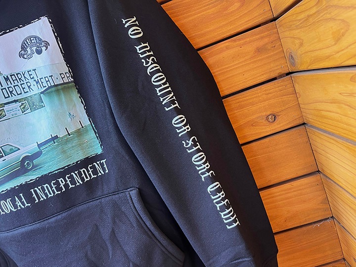 NICETY 13oz pile lined hoodie (independent) / black