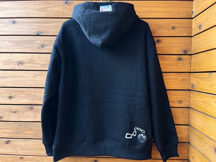NICETY 13oz pile lined hoodie (independent) / black