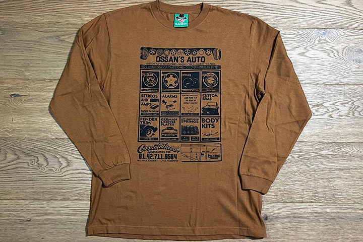 OSSANTHEHOOD longsleeve Tshirt (auto shop) / brown