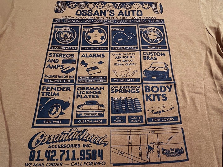 OSSANTHEHOOD longsleeve Tshirt (auto shop) / brown