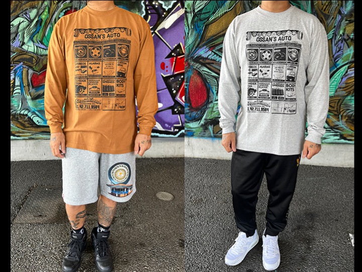 OSSANTHEHOOD longsleeve Tshirt (auto shop) / brown