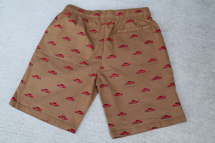 OSSANTHEHOOD cotton twill short pants  (red car) / khaki