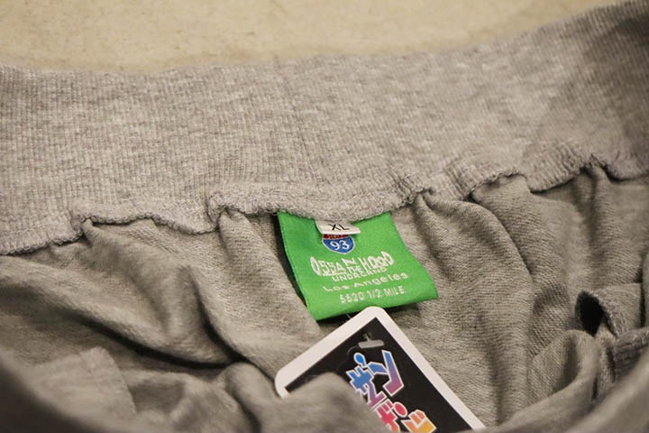 OSSANTHEHOOD cotton shorts (90s) / ash gray XL