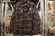 OSSANTHEHOOD check frannel shirt (lucky cat) / gray&brown