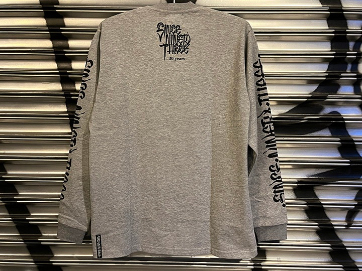 "SINCE NINETY THREE" 10.2oz. ultra heavyweight LS Tshirt / gray