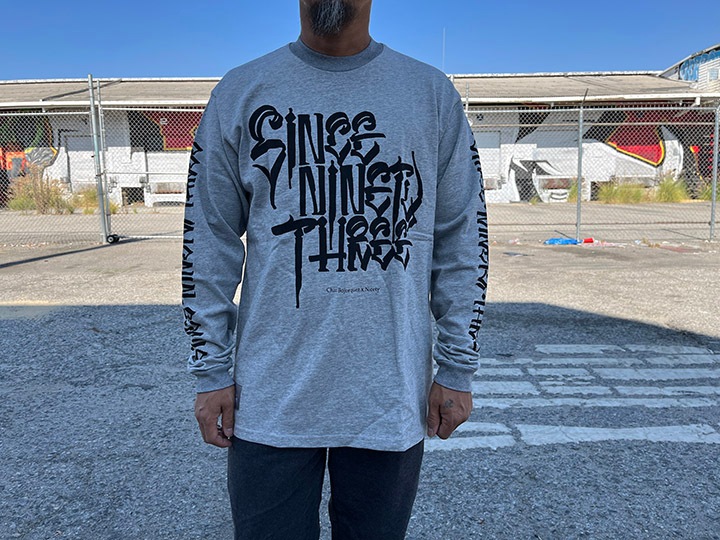 "SINCE NINETY THREE" 10.2oz. ultra heavyweight LS Tshirt / gray