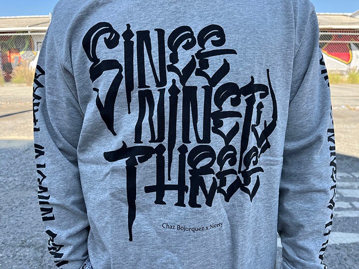 "SINCE NINETY THREE" 10.2oz. ultra heavyweight LS Tshirt / gray