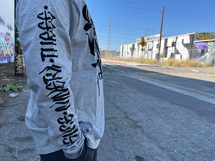 "SINCE NINETY THREE" 10.2oz. ultra heavyweight LS Tshirt / gray