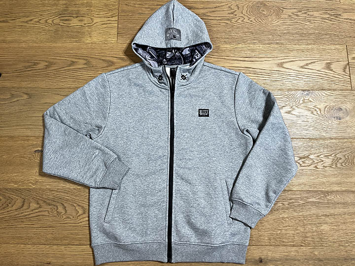 SINCE NINETY THREE 16oz. zipup hood / heather gray
