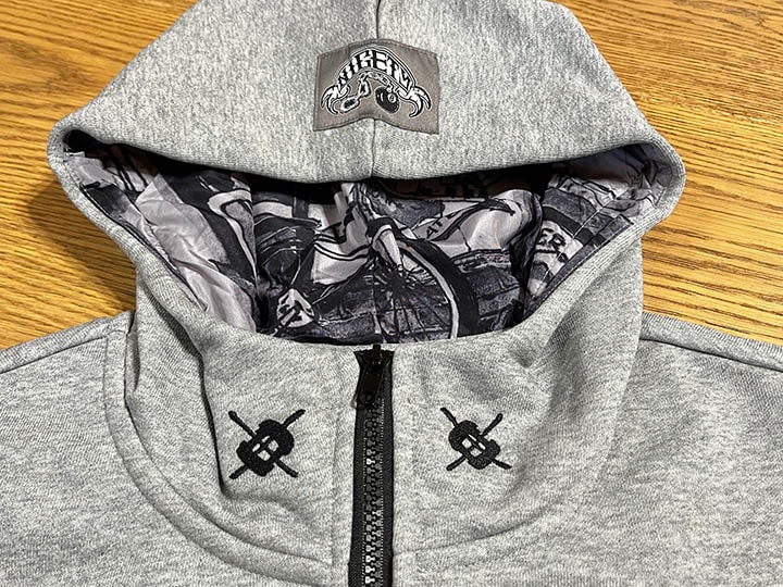 SINCE NINETY THREE 16oz. zipup hood / heather gray