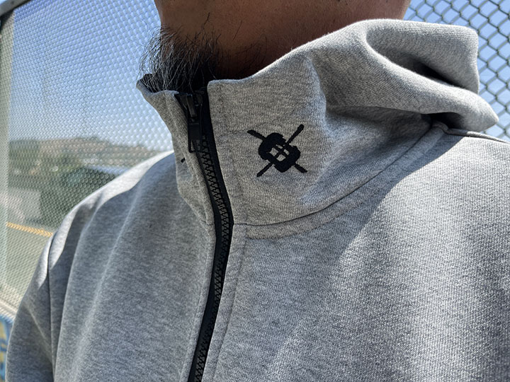 SINCE NINETY THREE 16oz. zipup hood / heather gray