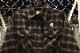 OSSANTHEHOOD check frannel shirt (lucky cat) / black check