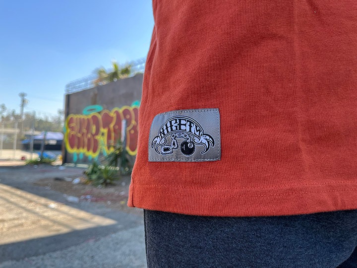 "SINCE NINETY THREE" 10.2oz. ultra heavyweight LS Tshirt / orange dust