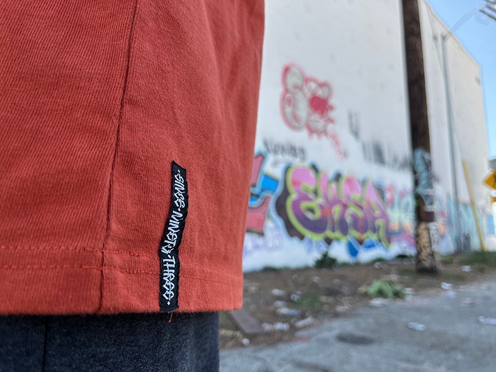 "SINCE NINETY THREE" 10.2oz. ultra heavyweight LS Tshirt / orange dust