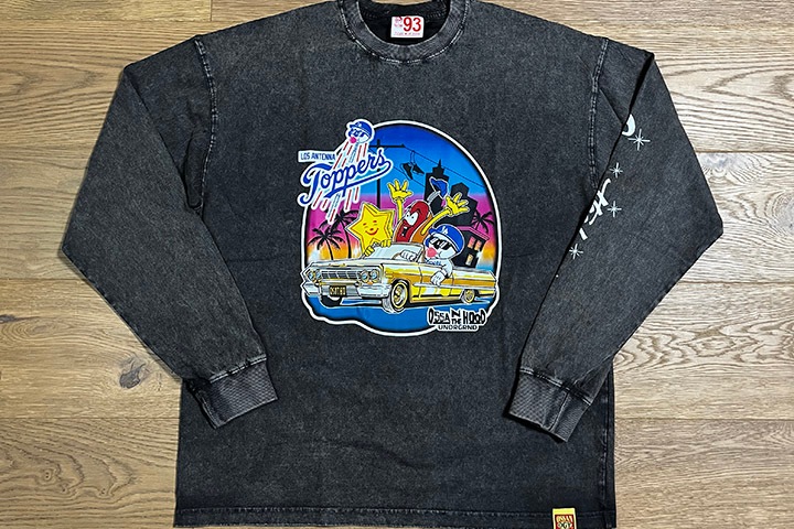 OSSANTHEHOOD 8.2oz garment dye longsleeve Tshirt (toppers) / dark charcol