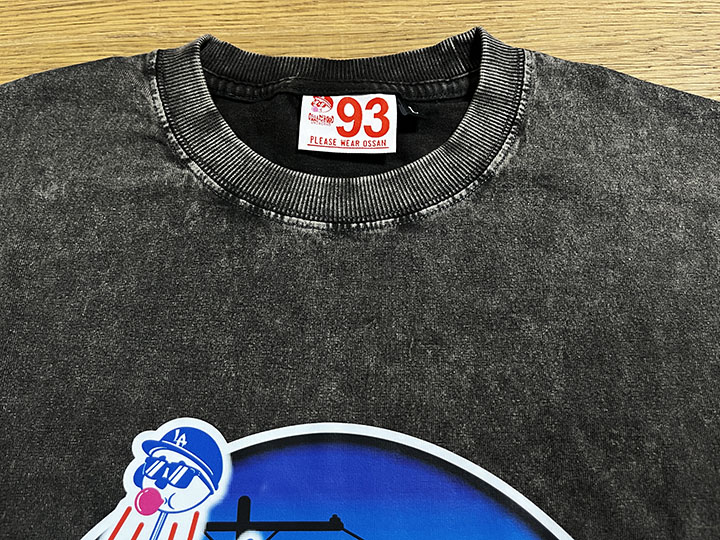 OSSANTHEHOOD 8.2oz garment dye longsleeve Tshirt (toppers) / dark charcol