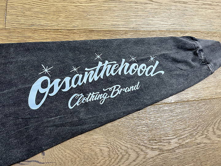 OSSANTHEHOOD 8.2oz garment dye longsleeve Tshirt (toppers) / dark charcol
