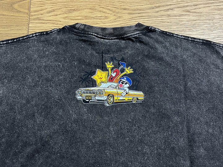 OSSANTHEHOOD 8.2oz garment dye longsleeve Tshirt (toppers) / dark charcol