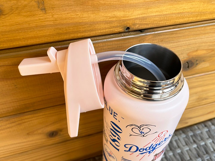LA DODGERS official thermo tumbler / light pink