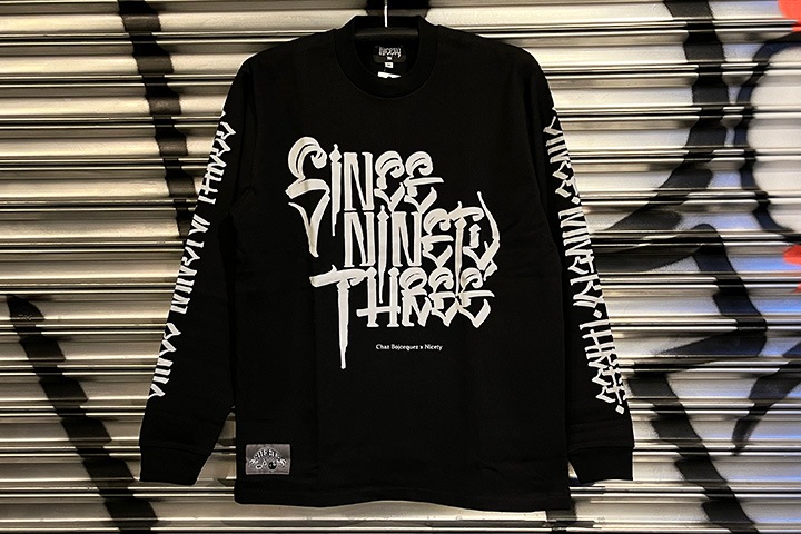 "SINCE NINETY THREE" 10.2oz. ultra heavyweight LS Tshirt / black