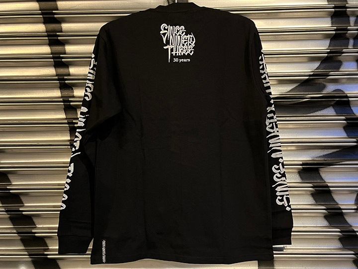 "SINCE NINETY THREE" 10.2oz. ultra heavyweight LS Tshirt / black