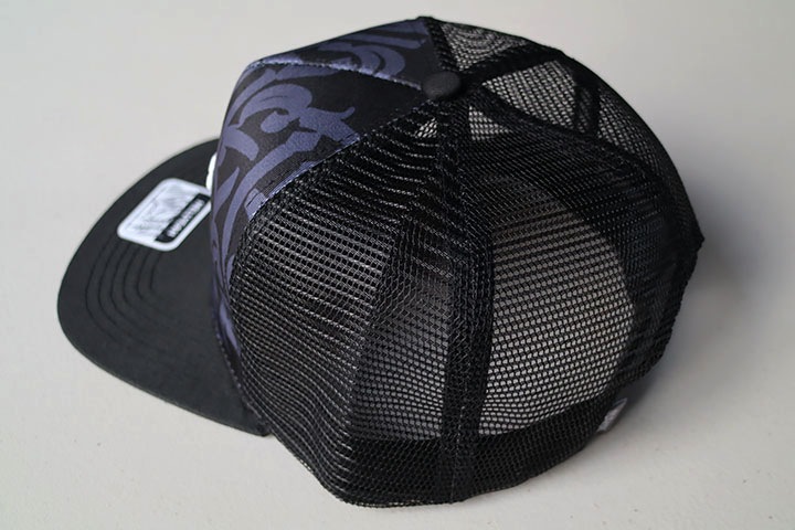 NICETY "N" mesh flatbill trucker cap / black
