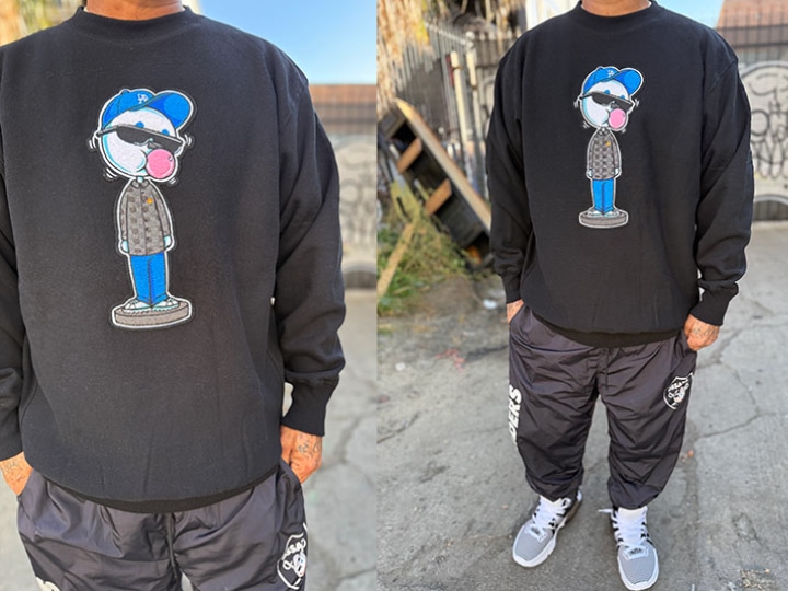 OSSANTHEHOOD 12oz. crewneck sweat (bobble) / black