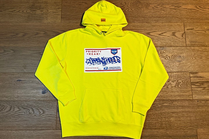 OSSANTHEHOOD pullover hood (sticker) / lemon yellow