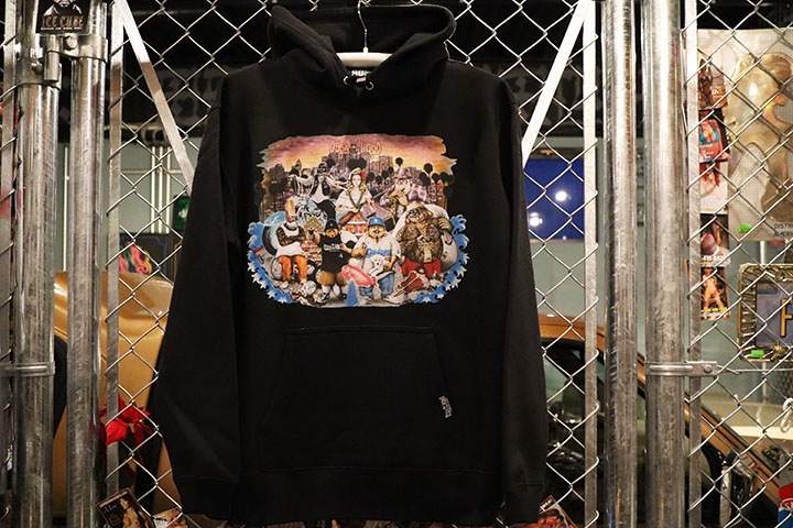 OSSANTHEHOOD pullover hood (lucky gods) / black