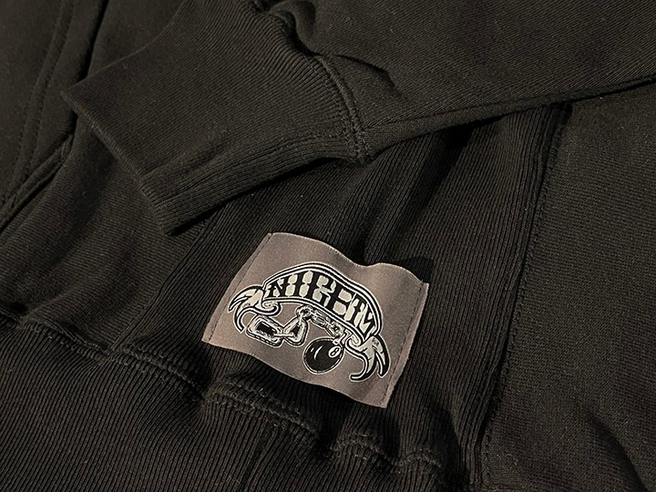 OSSANTHEHOOD 12oz chenille pullover hood (eastlos) / black