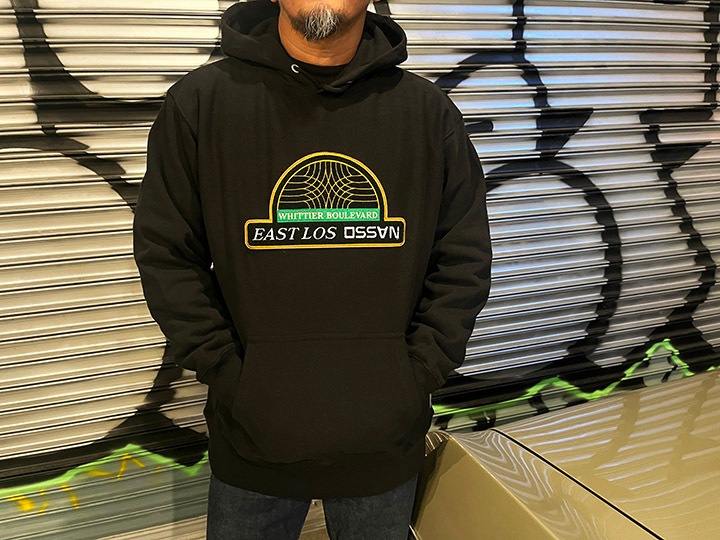 OSSANTHEHOOD 12oz chenille pullover hood (eastlos) / black