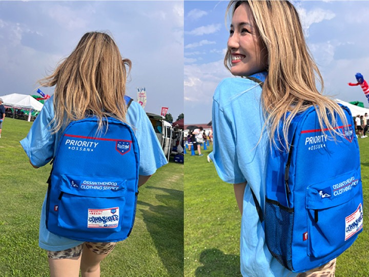 OSSANTHEHOOD backpack (postal) / blue