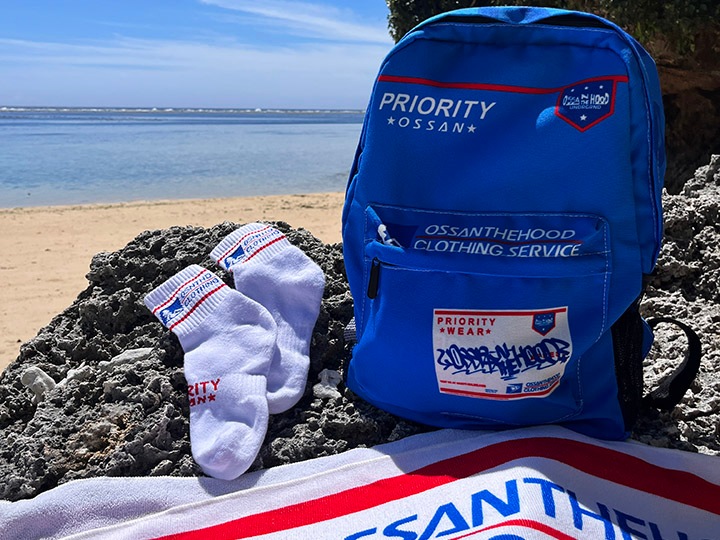 OSSANTHEHOOD backpack (postal) / blue