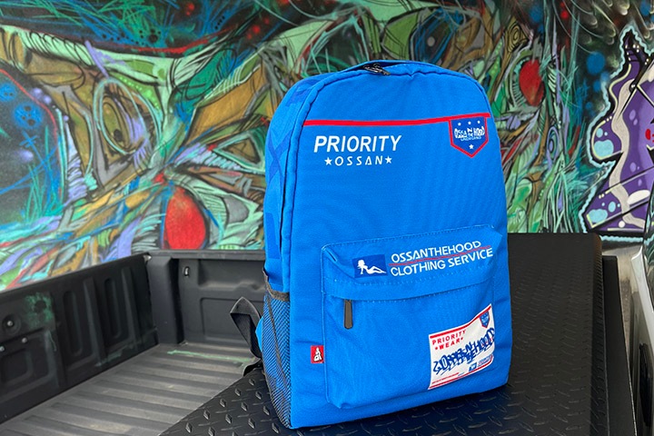 OSSANTHEHOOD backpack (postal) / blue