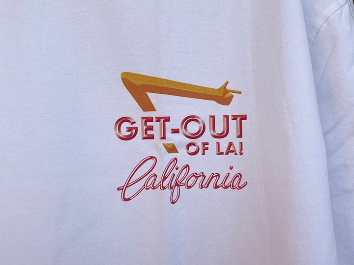 NICETY 8.2oz garment dye Tshirt (getout) / white