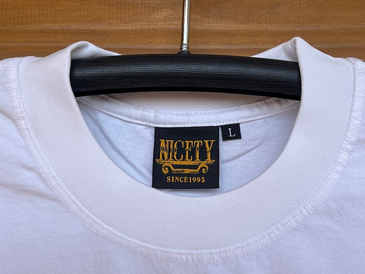 NICETY 8.2oz garment dye Tshirt (getout) / white