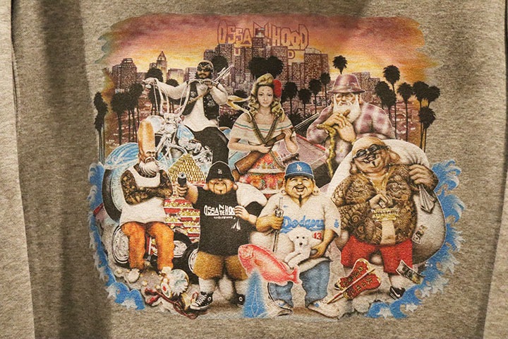 OSSANTHEHOOD pullover hood (lucky gods) / heather gray