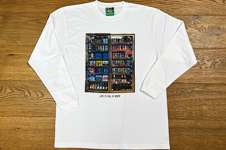 OSSANTHEHOOD longsleeve Tshirt (beers) / white