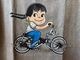 OSSANTHEHOOD 8.2oz dye Tshirt (bike) / light gray washed