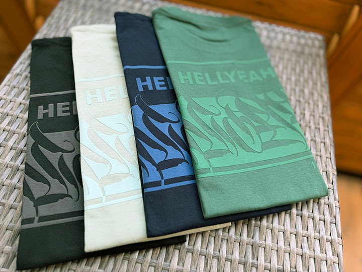 NICETY 7.2oz heavyweight Tshirt (hellyeah) / sea glass