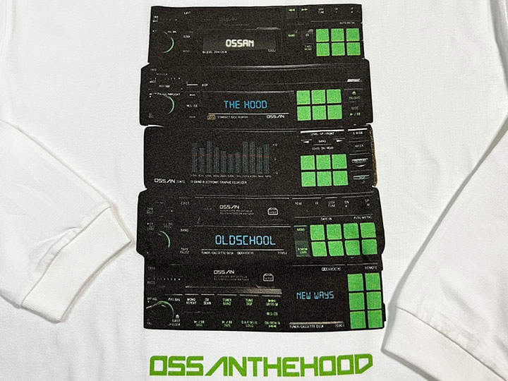 OSSANTHEHOOD longsleeve Tshirt (six buttons) / white