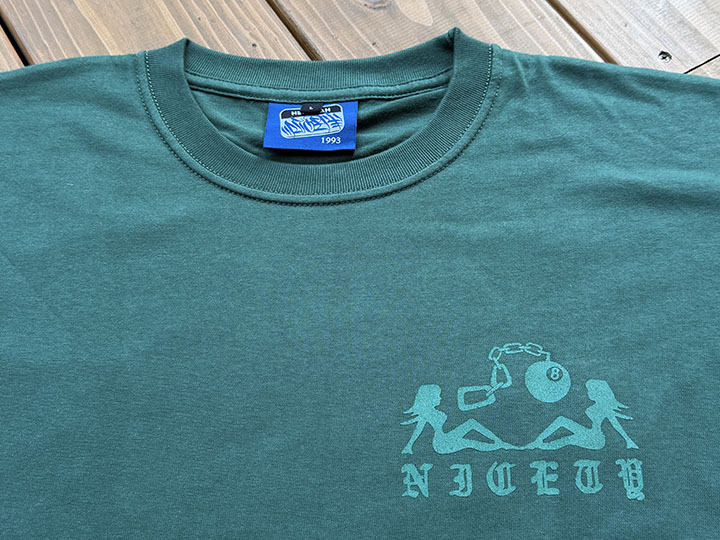 NICETY 7.2oz heavyweight Tshirt (hellyeah) / forest