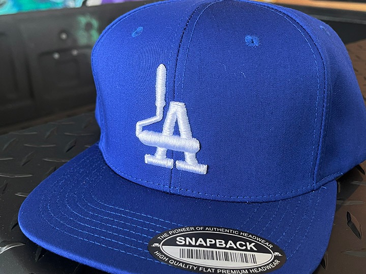 PHAT CAPS snapback cap / blue x white