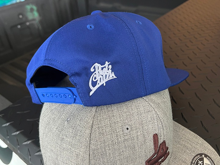 PHAT CAPS snapback cap / blue x white