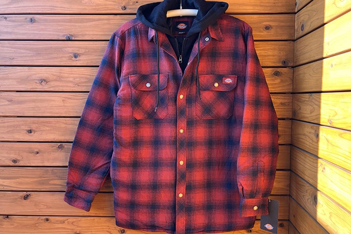 DICKIES quilted frannel jacket / red check