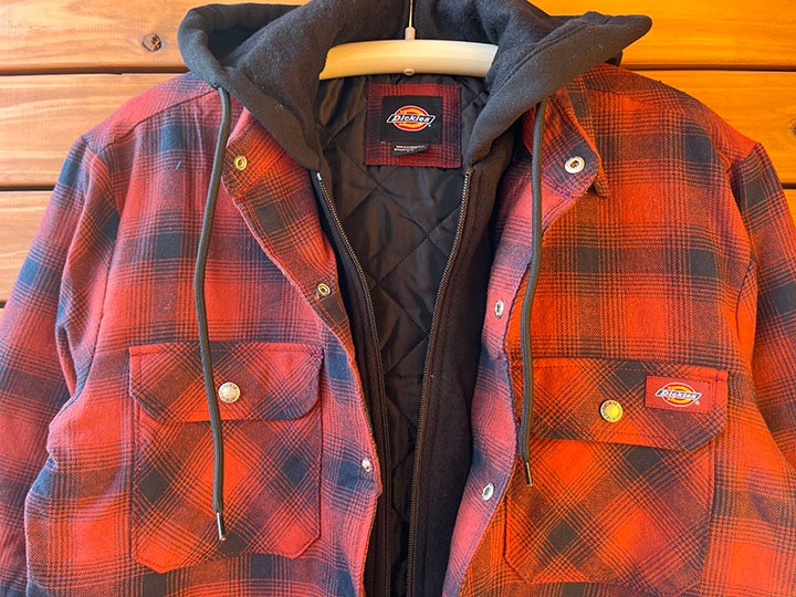 DICKIES quilted frannel jacket / red check