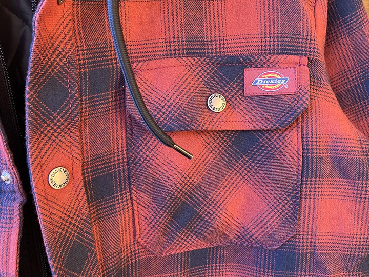 DICKIES quilted frannel jacket / red check