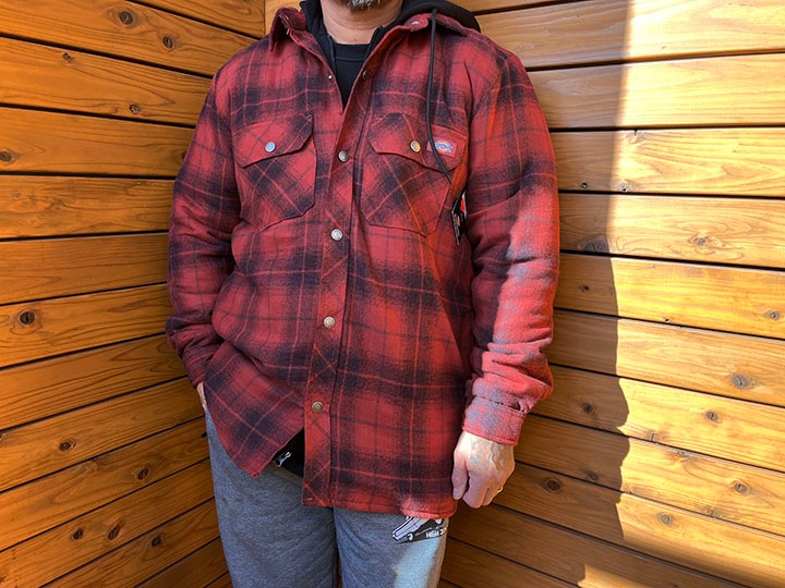 DICKIES quilted frannel jacket / red check