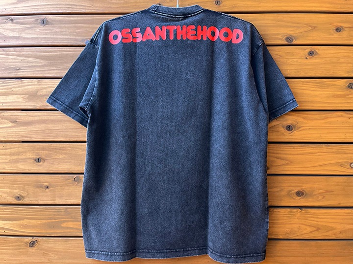 OSSANTHEHOOD 8.2oz dye Tshirt (Courr���ges) / black washed